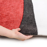 Brush Strokes Rug Black Red