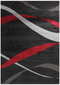 Ribbon Pattern Rug Black