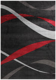 Ribbon Pattern Rug Black