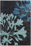 Agapanthus Bud Print Rug Charcoal