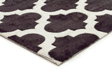 Trellis Stylish Design Rug Black