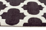 Trellis Stylish Design Rug Black