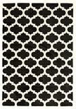 Trellis Stylish Design Rug Black