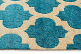 Trellis Stylish Design Rug Blue