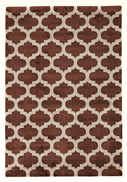 Trellis Stylish Design Rug Brown