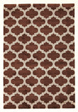 Trellis Stylish Design Rug Brown