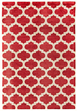 Trellis Stylish Design Rug Red