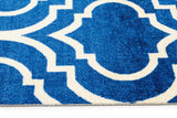 Modern Trelliss design Rug Navy