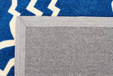 Modern Trelliss design Rug Navy