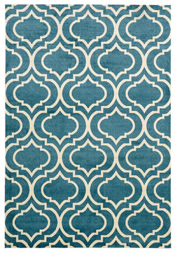 Modern Trelliss design Rug Peacock