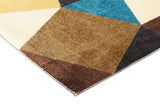 Modern Pixels Rug Blue Green Brown