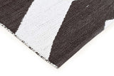 Coastal Indoor Out door Rug Chevron Black White