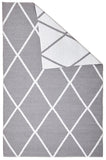 Coastal Indoor Out door Rug Diamond Grey White