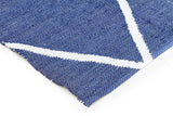 Coastal Indoor Out door Rug Diamond Navy White