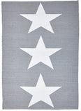 Coastal Indoor Out door Rug Star Grey White