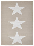 Coastal Indoor Out door Rug Star Taupe White