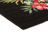 Kelsey Bouquet Black Indoor Outdoor Rug