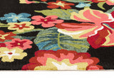 Kelsey Bouquet Black Indoor Outdoor Rug