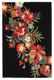 Kelsey Bouquet Black Indoor Outdoor Rug