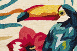 Toucan Tropical Indoor Outdoor Rug Cream