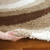 Soft Dense Retro Cream, Beige, Brown Shag Rug