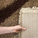 Soft Dense Retro Cream, Beige, Brown Shag Rug