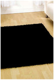 Soft Dense Plain Black Shag Rug