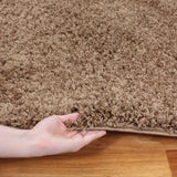 Soft Dense Plain Dark Beige Shag Rug