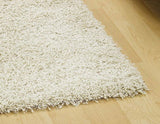 Soft Dense Plain Ivory Shag Rug