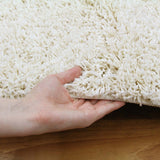 Soft Dense Plain Ivory Shag Rug