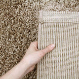 Soft Dense Plain Light Beige Shag Rug