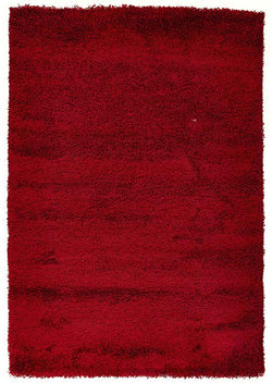 Soft Dense Plain Red Shag Rug