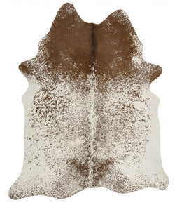 Exquisite Natural Cow Hide Salt & Pepper Brown