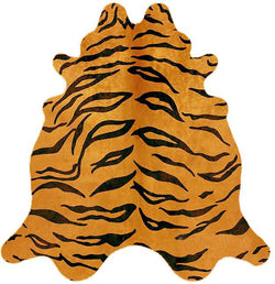 Exquisite Natural Cow Hide Tiger Print