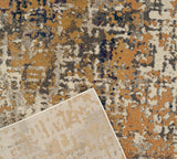 Sonia Contemporary Rug Rust Navy