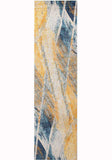 Divinity Strokes Blue Modern Rug