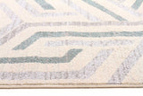 Divinity Link Teal Modern Rug