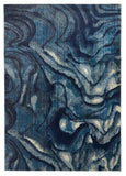 Waves Modern Indigo Rug