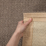 Natural Sisal Rug Herring Bone Grey