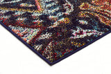 Tribe Modern Navy Rug