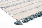 Coconut Cotton Wool Viscose Reversible White Rug