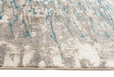 Alyssa Stunning Modern Rug Natural Turquoise