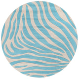 Zebra Deluxe Blue Rug