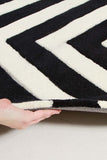 Chevron Black And White Rug