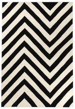 Chevron Black And White Rug