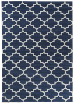 Lattice Navy Rug