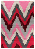 Ikat Chevron Pink Rug