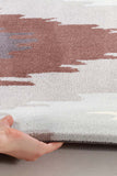 Ikat Chevron Beige Brown Rug