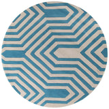 Circuit Board Blue Rug