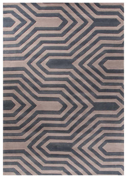 Circuit Board Taupe Rug